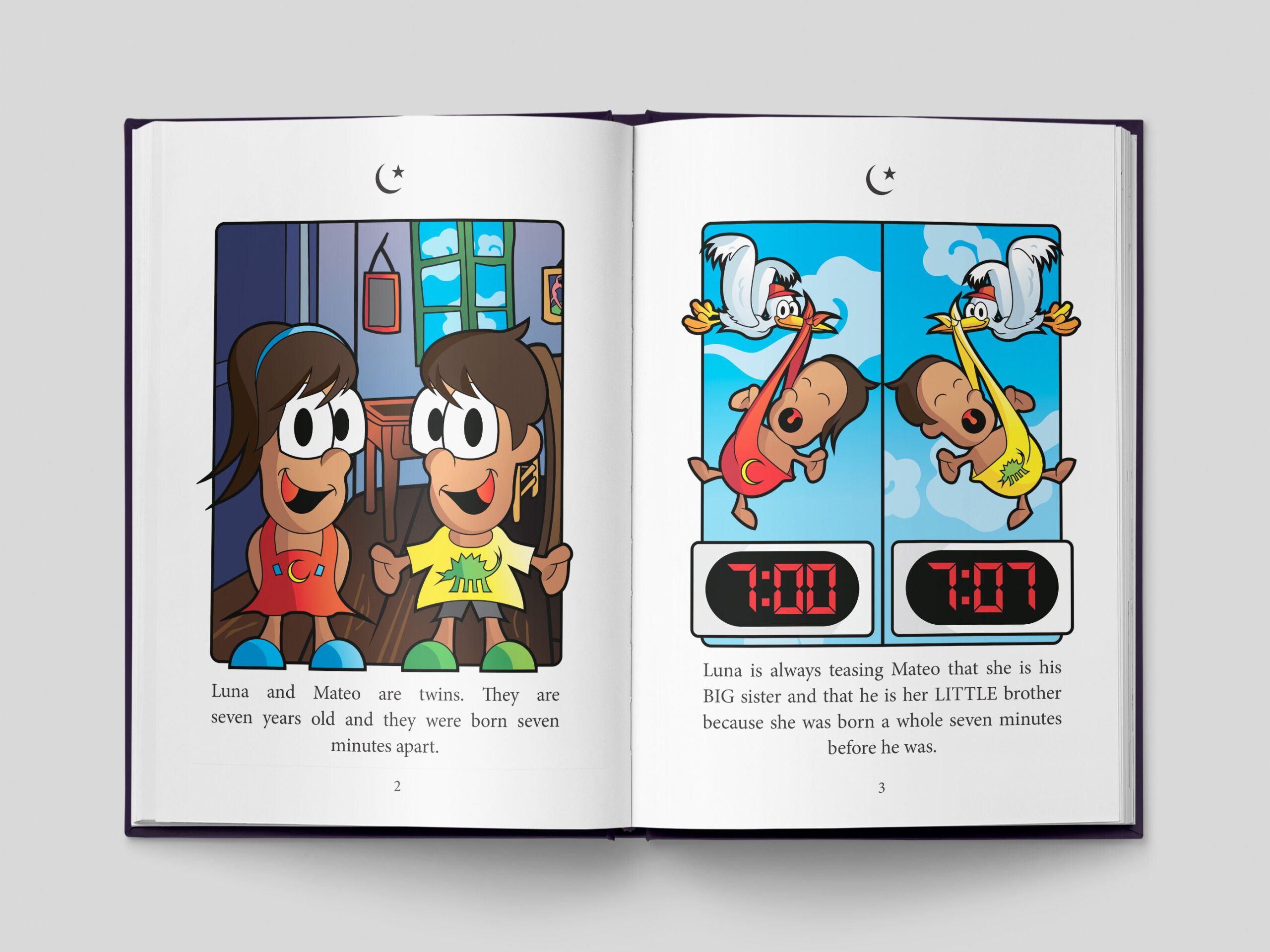 Image of the pages 2 and 3 inside the book The Pillow Hog and The Blanket Thief