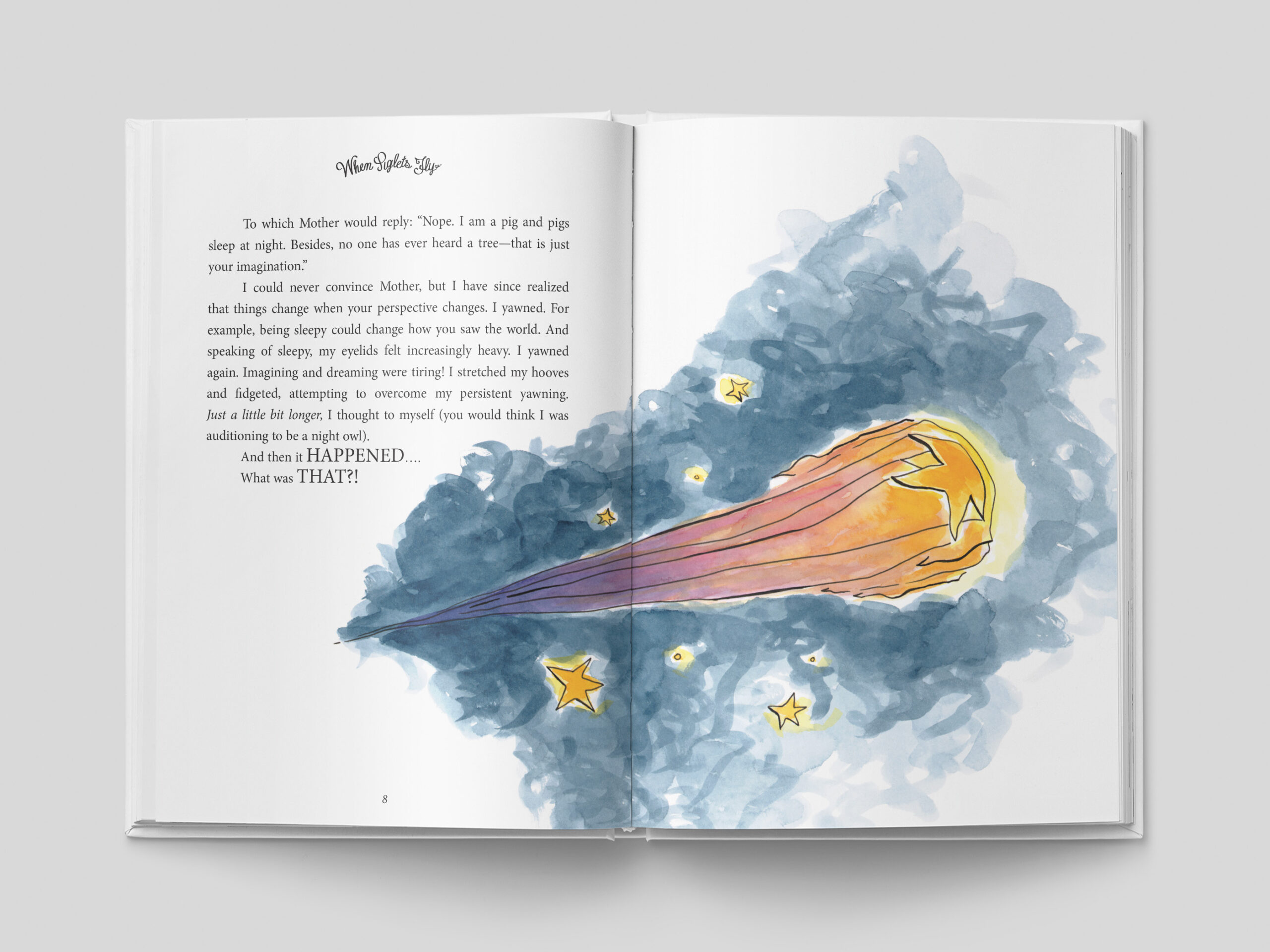 Image of pages 8 and 9 of the book When Piglets Fly Deluxe Edition